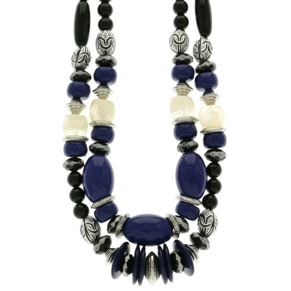 Catherines Jewelry - Statement Necklace Colorful & Silver NWT